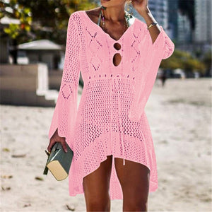 Knitted Beach Sarong Tunic Cover up