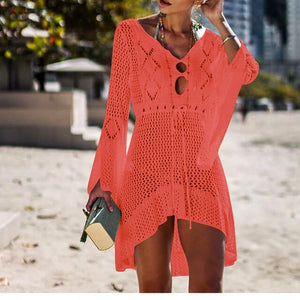 Knitted Beach Sarong Tunic Cover up