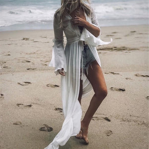 Sexy White Beach Cover up Robe